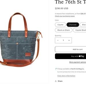 Leather and Canvas Tote